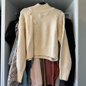 Floral Cropped Sweater